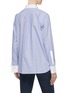 Back View - Click To Enlarge - SACAI - Zip gusset contrast bib stripe shirt