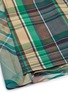 - SACAI - Belted check plaid drape panel asymmetric trench coat