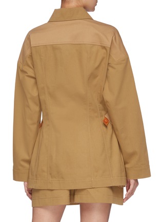 Back View - Click To Enlarge - LOEWE - Cargo pocket gabardine safari jacket