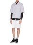Figure View - Click To Enlarge - STAFFONLY - 'Faguno' piping half placket short sleeve shirt