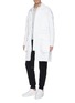 Figure View - Click To Enlarge - STAFFONLY - 'Deno' layered collar chest pocket sweatshirt