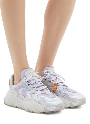 Figure View - Click To Enlarge - ASH - 'Extreme' chunky outsole metallic panel mesh sneakers