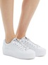 Figure View - Click To Enlarge - ASH - 'Buzz' zip leather platform sneakers