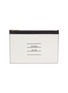 Main View - Click To Enlarge - THOM BROWNE  - Logo print colourblock leather zip pouch