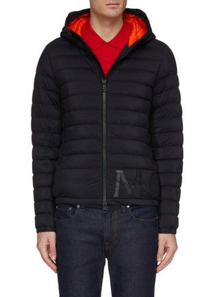 Main View - Click To Enlarge - MONCLER - 'Dreux' logo print down puffer jacket