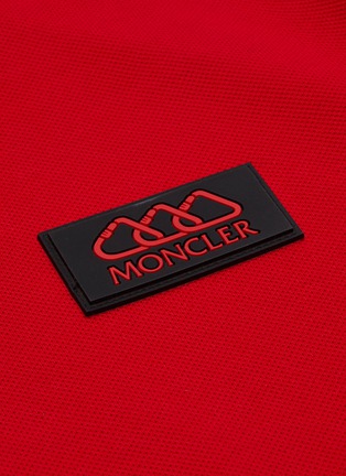  - MONCLER - Logo appliqué polo shirt
