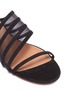 Detail View - Click To Enlarge - ALAÏA - Mesh panel suede slide sandals