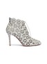 Main View - Click To Enlarge - ALAÏA - Geometric lasercut lace-up ankle boots