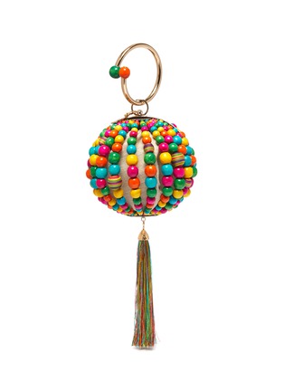 Main View - Click To Enlarge - ROSANTICA - 'Billie Sphere' tassle ring handle bead bag