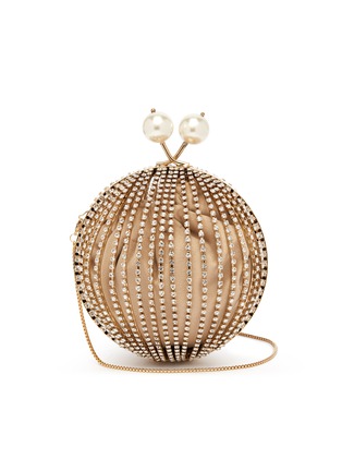 Main View - Click To Enlarge - ROSANTICA - 'Ruth' faux pearl glass crystal cage sphere clutch