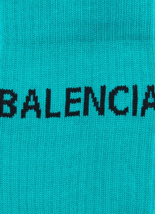 Detail View - Click To Enlarge - BALENCIAGA - Logo intarsia socks