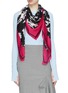 Figure View - Click To Enlarge - BALENCIAGA - Logo graphic print silk scarf