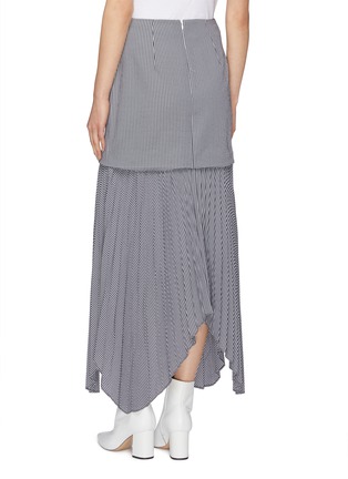 Back View - Click To Enlarge - C/MEO COLLECTIVE - 'Ovation' pleated underlay gingham check handkerchief skirt
