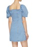 Back View - Click To Enlarge - C/MEO COLLECTIVE - 'For The Story' puff sleeve darted denim dress