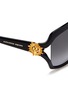 Detail View - Click To Enlarge - ALEXANDER MCQUEEN - Sunray skull stud acetate sunglasses