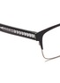 Detail View - Click To Enlarge - ALEXANDER MCQUEEN - Metal brow bar acetate optical glasses