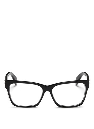 Main View - Click To Enlarge - ALEXANDER MCQUEEN - Stud square frame optical glasses