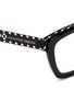 Detail View - Click To Enlarge - ALEXANDER MCQUEEN - Wavy cutout metal brow bar optical glasses