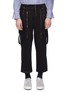 Main View - Click To Enlarge - INDICE STUDIO - Contrast topstitching strap pants
