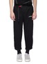 Main View - Click To Enlarge - INDICE STUDIO - Stripe outseam belted cropped track pants