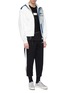 Figure View - Click To Enlarge - INDICE STUDIO - Stripe outseam belted cropped track pants
