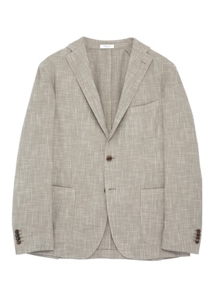 Main View - Click To Enlarge - BOGLIOLI - 'K Jacket' basketweave soft blazer