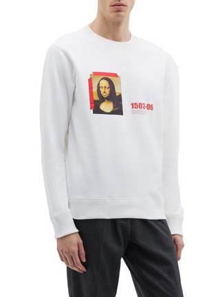 Detail View - Click To Enlarge - PABLO ROCHAT - 'The Mona Lisa's Smile 1503-06' print unisex sweatshirt