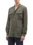 Front View - Click To Enlarge - LARDINI - Linen army shirt