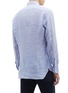 Back View - Click To Enlarge - LARDINI - Stripe linen shirt