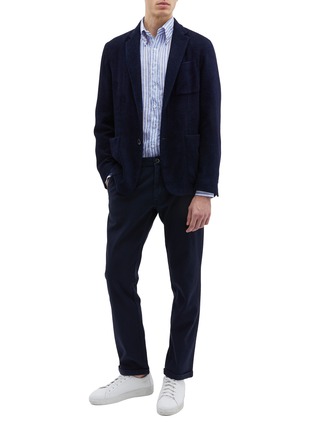 Figure View - Click To Enlarge - LARDINI - Stripe linen shirt