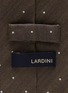 Detail View - Click To Enlarge - LARDINI - Polka dot embroidered woven silk tie