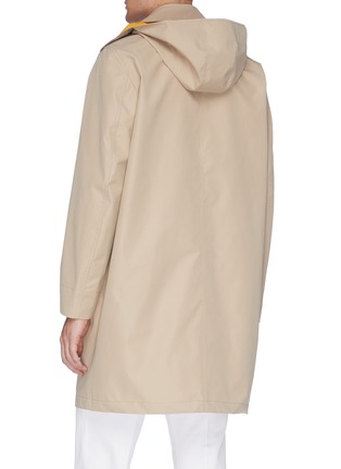 Back View - Click To Enlarge - LARDINI - Detachable hood raincoat