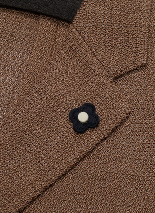  - LARDINI - Wool-blend textured knit soft blazer
