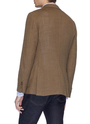 Back View - Click To Enlarge - LARDINI - Wool-blend textured knit soft blazer