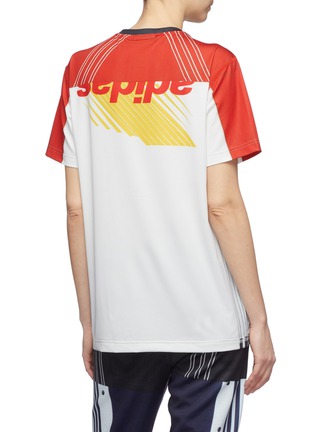 Back View - Click To Enlarge - ADIDAS ORIGINALS BY ALEXANDER WANG - 'Photocopy' logo print colourblock T-shirt