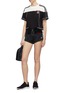 Figure View - Click To Enlarge - ADIDAS ORIGINALS BY ALEXANDER WANG - 'Disjoin' stripe outseam patchwork track shorts