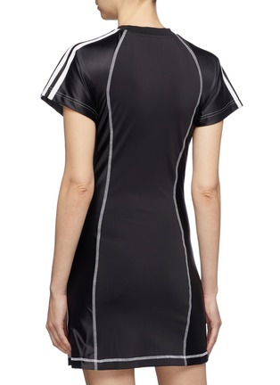 Back View - Click To Enlarge - ADIDAS ORIGINALS BY ALEXANDER WANG - 3-Stripes sleeve contrast topstitching T-shirt dress
