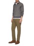 Figure View - Click To Enlarge - CHRISTIAN KIMBER - Roll cuff garment dyed chinos