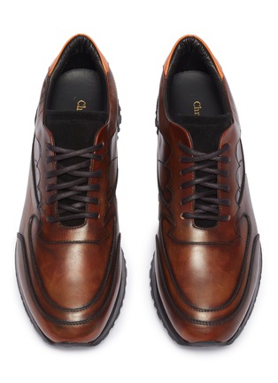 Detail View - Click To Enlarge - CHRISTIAN KIMBER - 'Byron' panelled leather sneakers