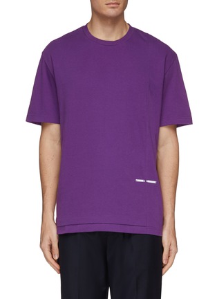 Main View - Click To Enlarge - SOLID HOMME - Graphic print layered T-shirt