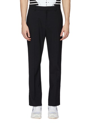 Main View - Click To Enlarge - SOLID HOMME - Zip cuff wool blend pants