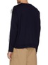 Back View - Click To Enlarge - SOLID HOMME - Button stripe sleeve wool sweater