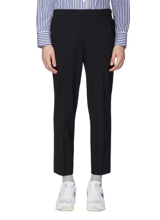 Main View - Click To Enlarge - SOLID HOMME - Zip waist tab twill pants
