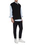 Figure View - Click To Enlarge - SOLID HOMME - Button outseam staggered hem knit vest