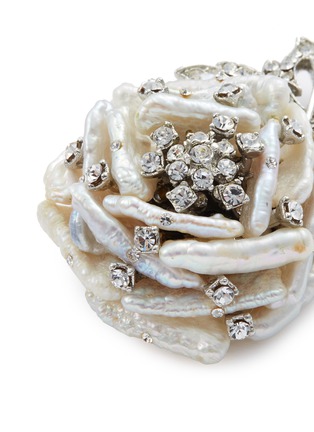 Detail View - Click To Enlarge - LANE CRAWFORD VINTAGE ACCESSORIES - Diamanté pearl rose brooch