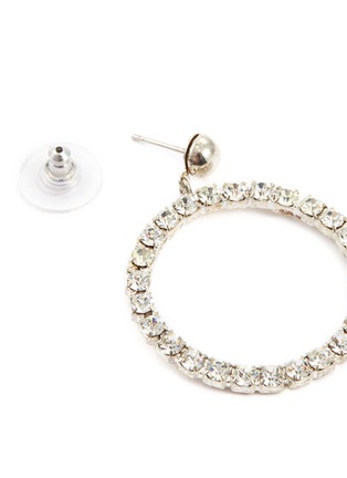 Detail View - Click To Enlarge - LANE CRAWFORD VINTAGE ACCESSORIES - Diamanté hoop drop earrings