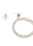 Detail View - Click To Enlarge - LANE CRAWFORD VINTAGE ACCESSORIES - Diamanté hoop drop earrings