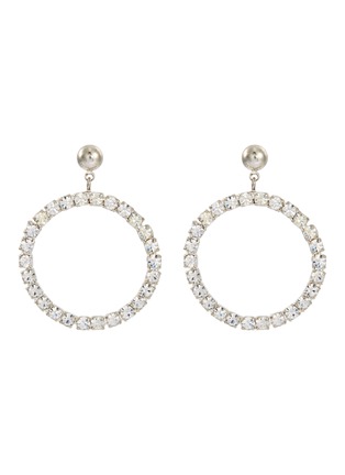 Main View - Click To Enlarge - LANE CRAWFORD VINTAGE ACCESSORIES - Diamanté hoop drop earrings