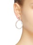  - LANE CRAWFORD VINTAGE ACCESSORIES - Diamanté hoop drop earrings