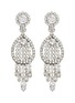 Main View - Click To Enlarge - LANE CRAWFORD VINTAGE ACCESSORIES - Diamanté fringe drop clip earrings